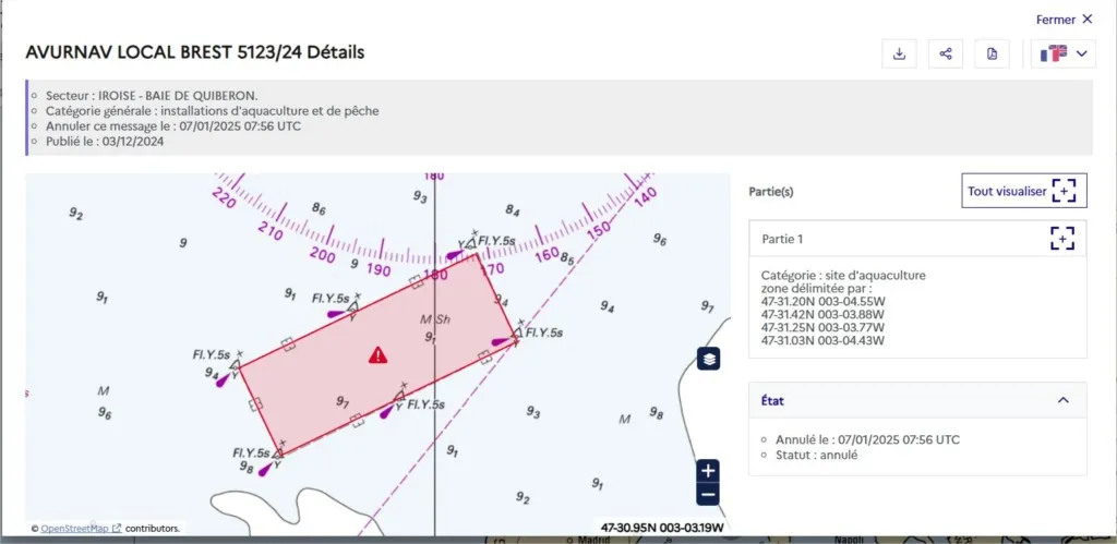 Navigation baie de Quiberon