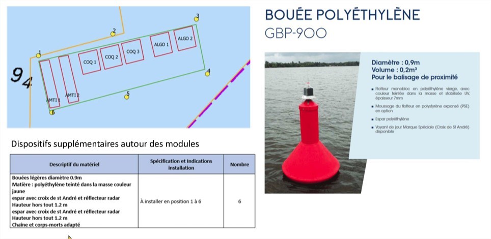 Balisage cages de captage baie de Quiiberon
